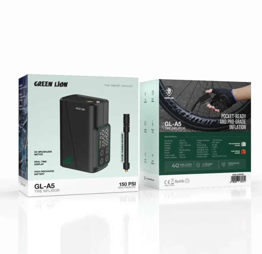 پمپ باد شارژی گرین لاین مدل GL-A5 ظرفیت ۱۵۰ PSI